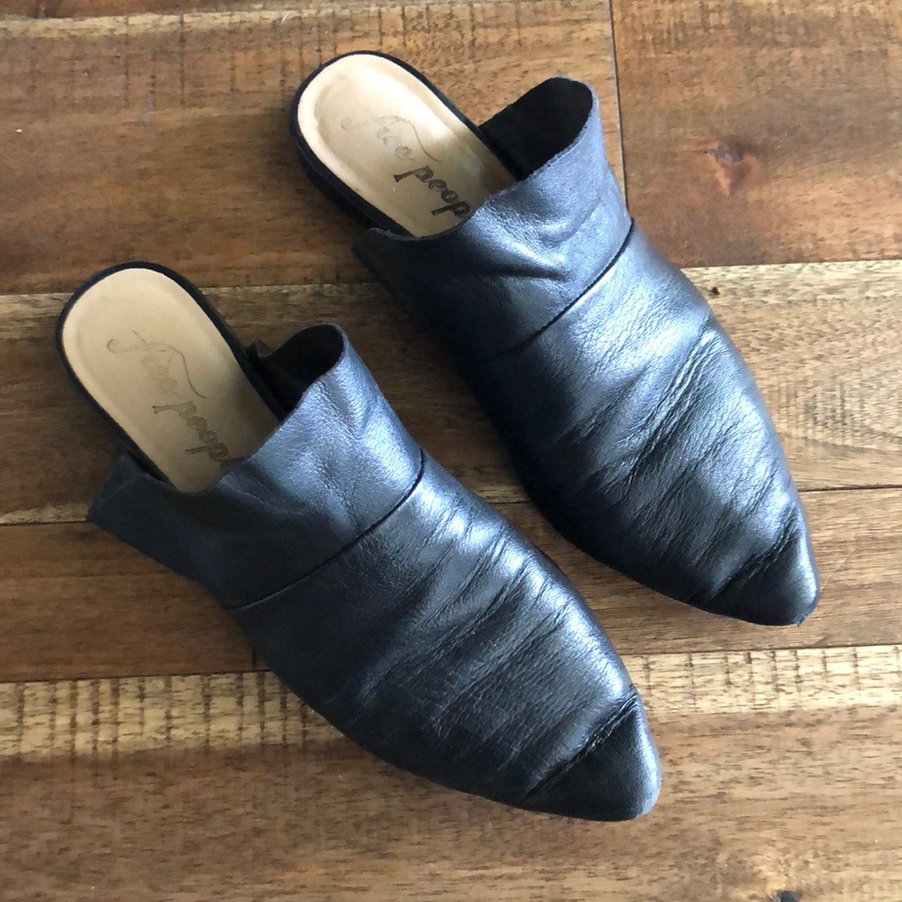 Free People Leather Slides